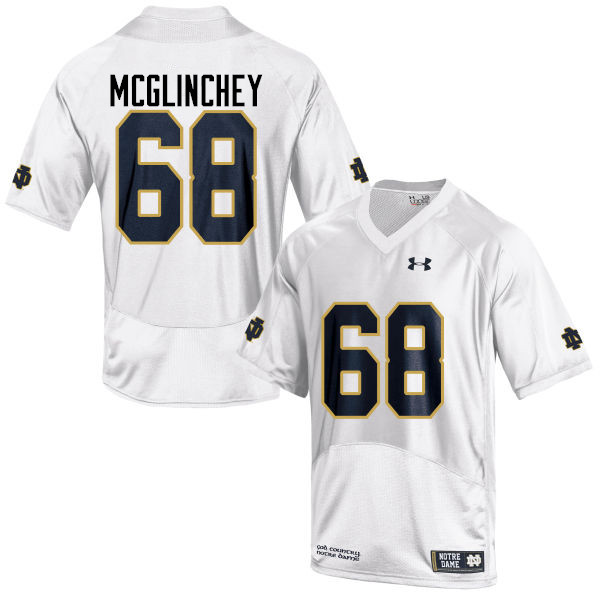 Men #68 Mike McGlinchey Notre Dame Fighting Irish College Football Jerseys-White - Click Image to Close